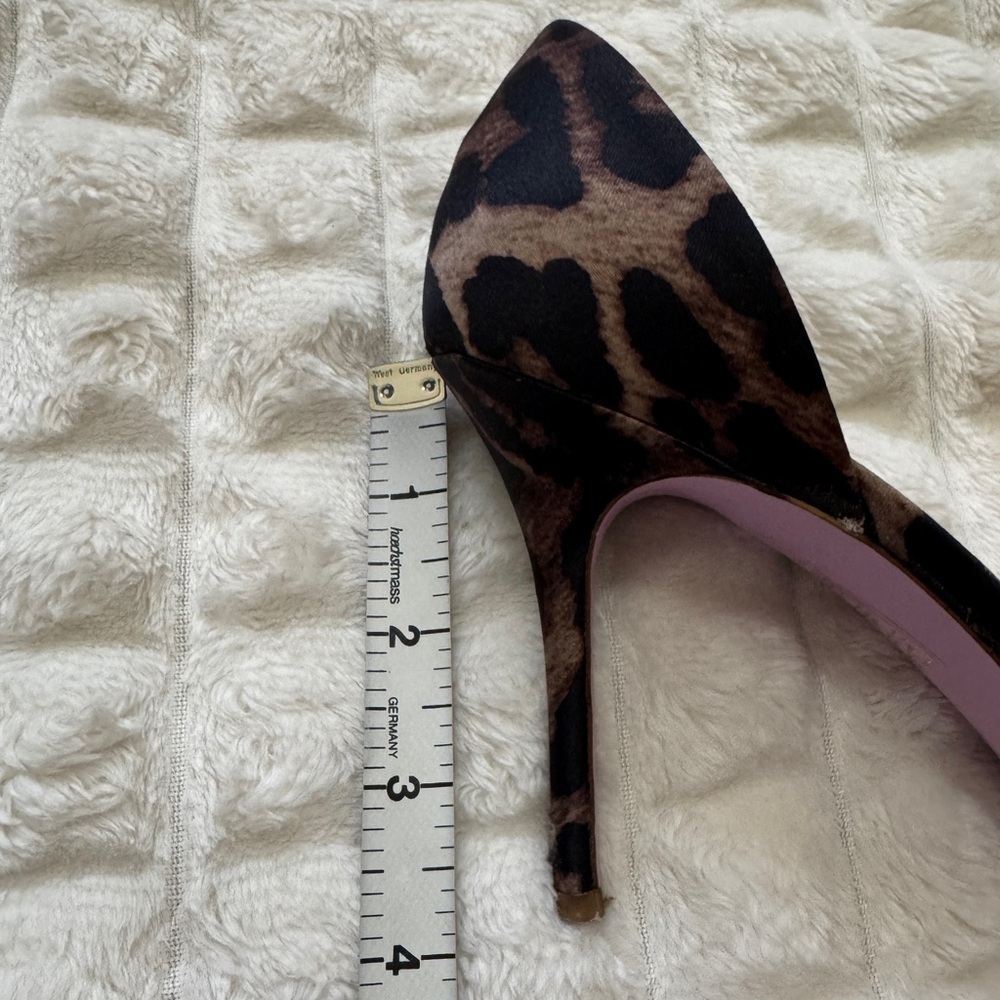 J Crew 8.5 Elsie D’Orsay Heels Pumps ~ Leopard Print Stiletto Modern Chic - Picture 6 of 10